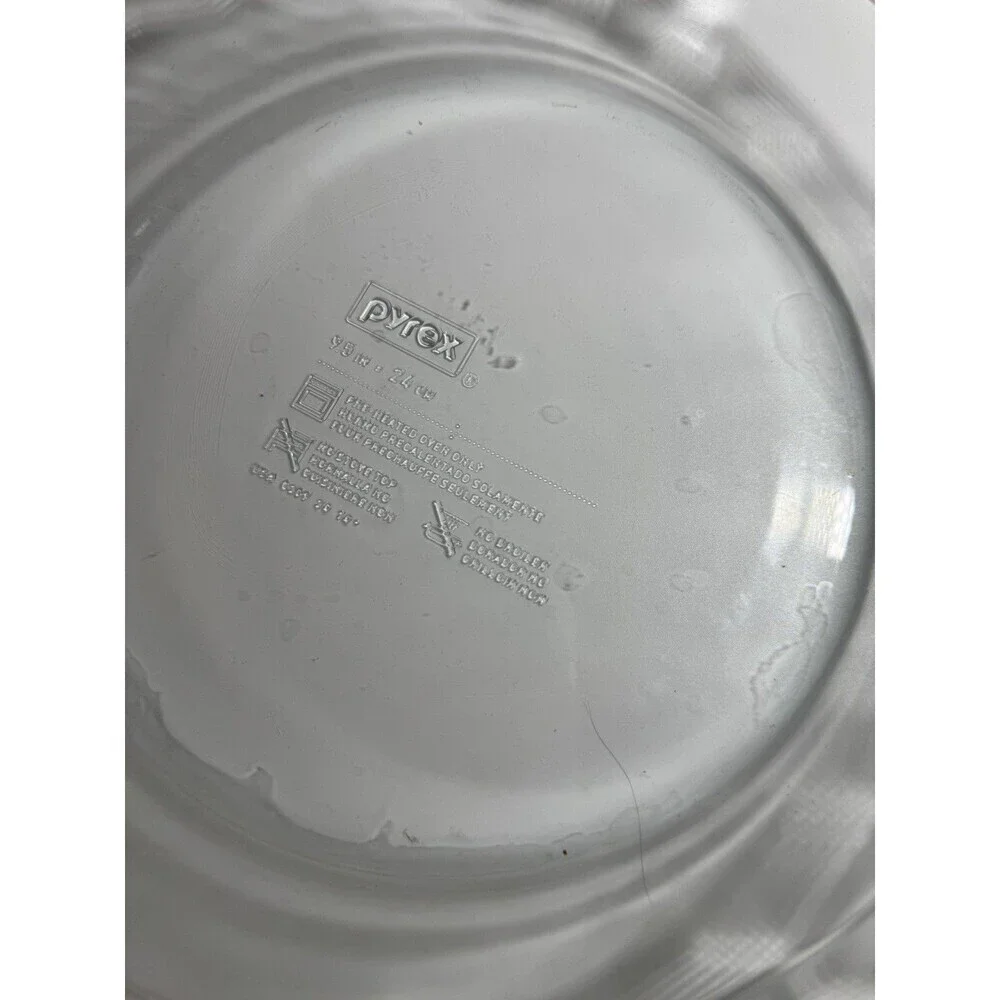3 Pcs.Vintage Pyrex 209 9.5 In 24 Cm Pie Plate Clear 100th Anniversary USA Made